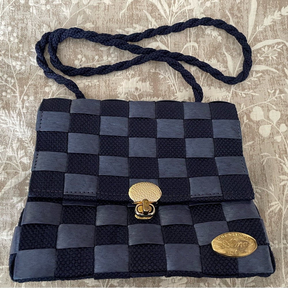 Vintage Italian Woven Crossbody Bag – Made in Italy by Creazioni Alina